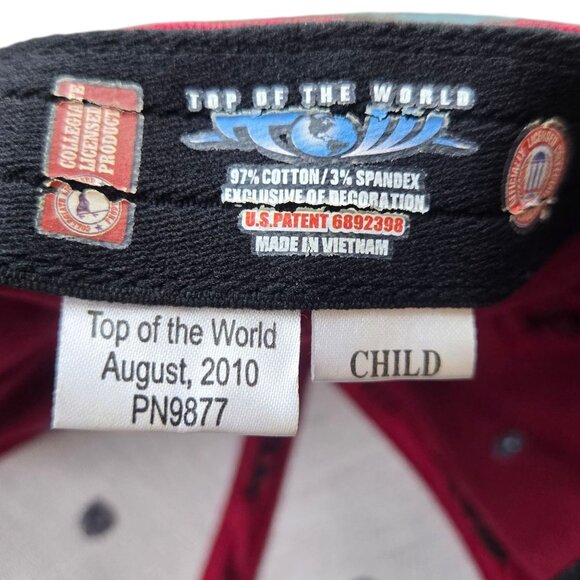 Oklahoma Sooners Childs Hat OU Logo One Fit By Top Of The World Distressed - Picture 5 of 16